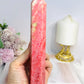 Rare Large Thulite Tower with Epidote Inclusions 20cm
