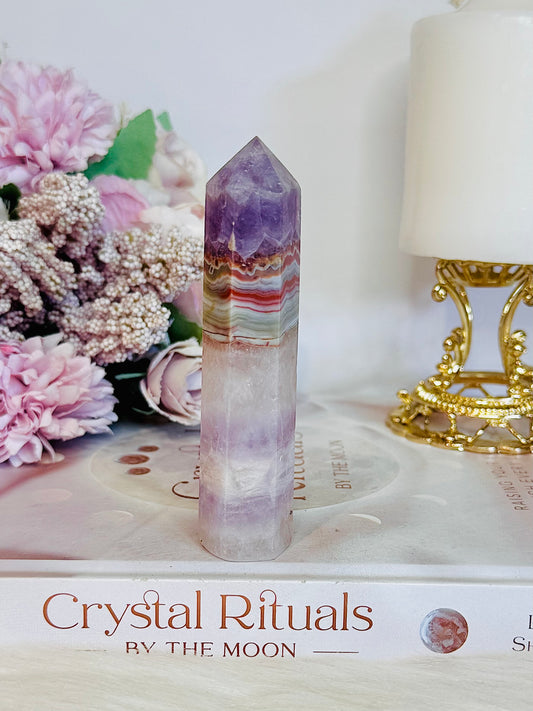 Amethyst X Agate Tower 10cm