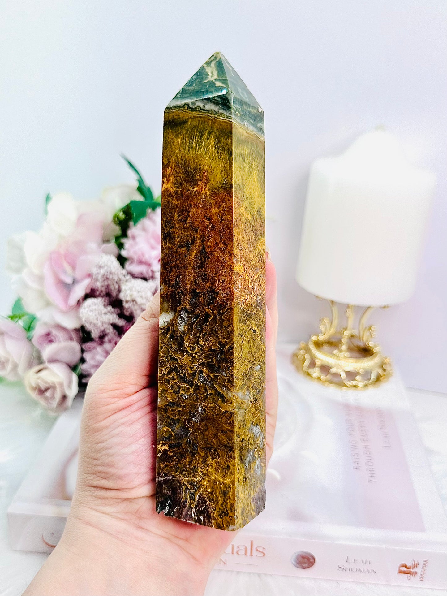 Beautiful 18cm Jasper Tower