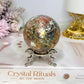Plum Blossom Jasper Sphere on Stand 301g