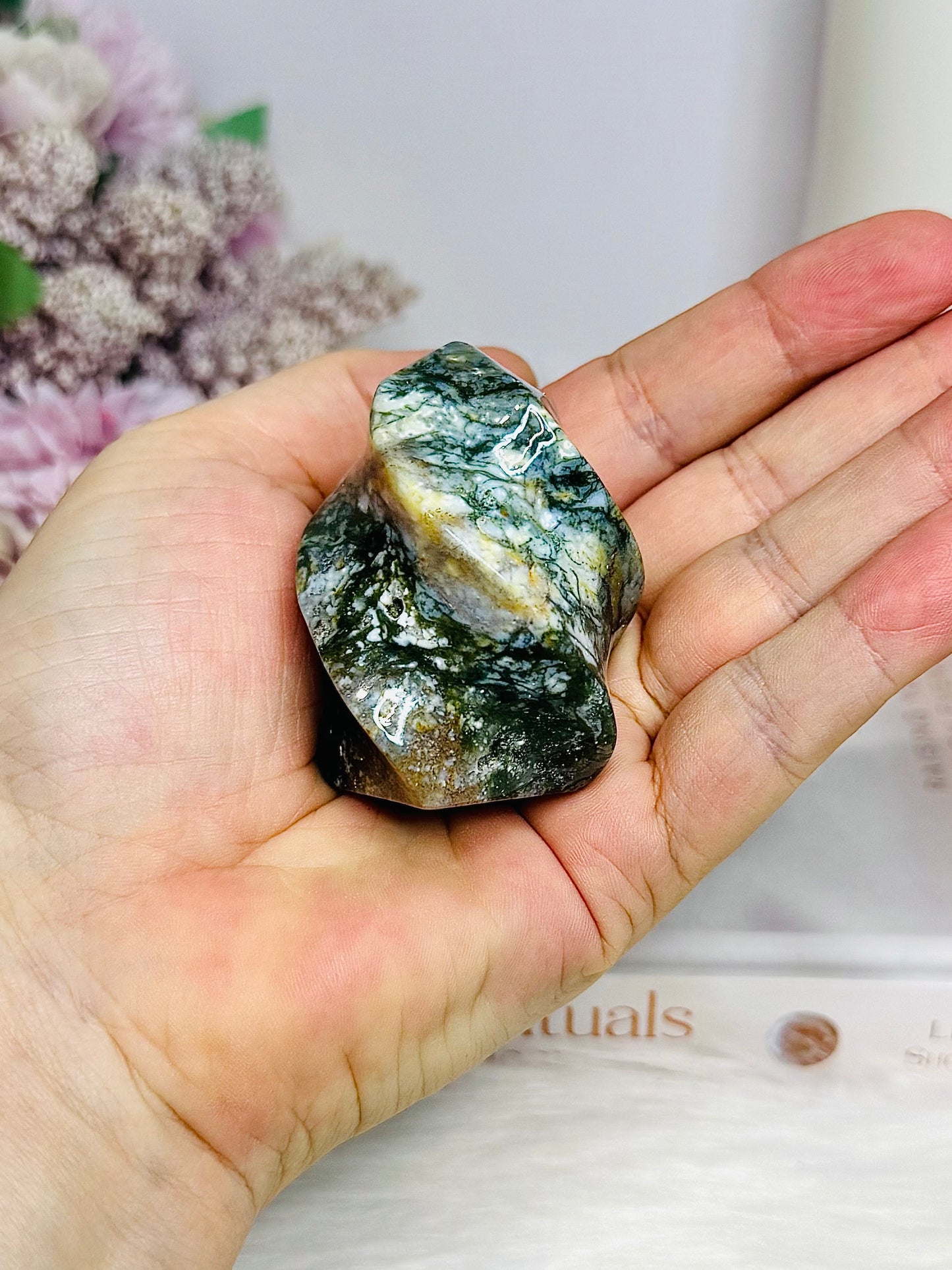 Ocean Jasper Carved Flame 5.5cm
