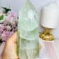 High Grade Light Green Fluorite Tower with Rainbows 14cm 551g