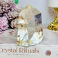 High Grade Clear Quartz Chunky Tower with Garden Quartz Inclusions 8cm 258g
