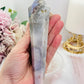 Beautiful Tall Natural Agate Carved Wand | Tower 18cm Tall Including Stand