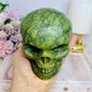Huge Green Jade Carved Skull 1.25KG
