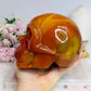 Huge Carnelian Carved Skull 14cm 2.14KG ~ Reduced as surface crack
