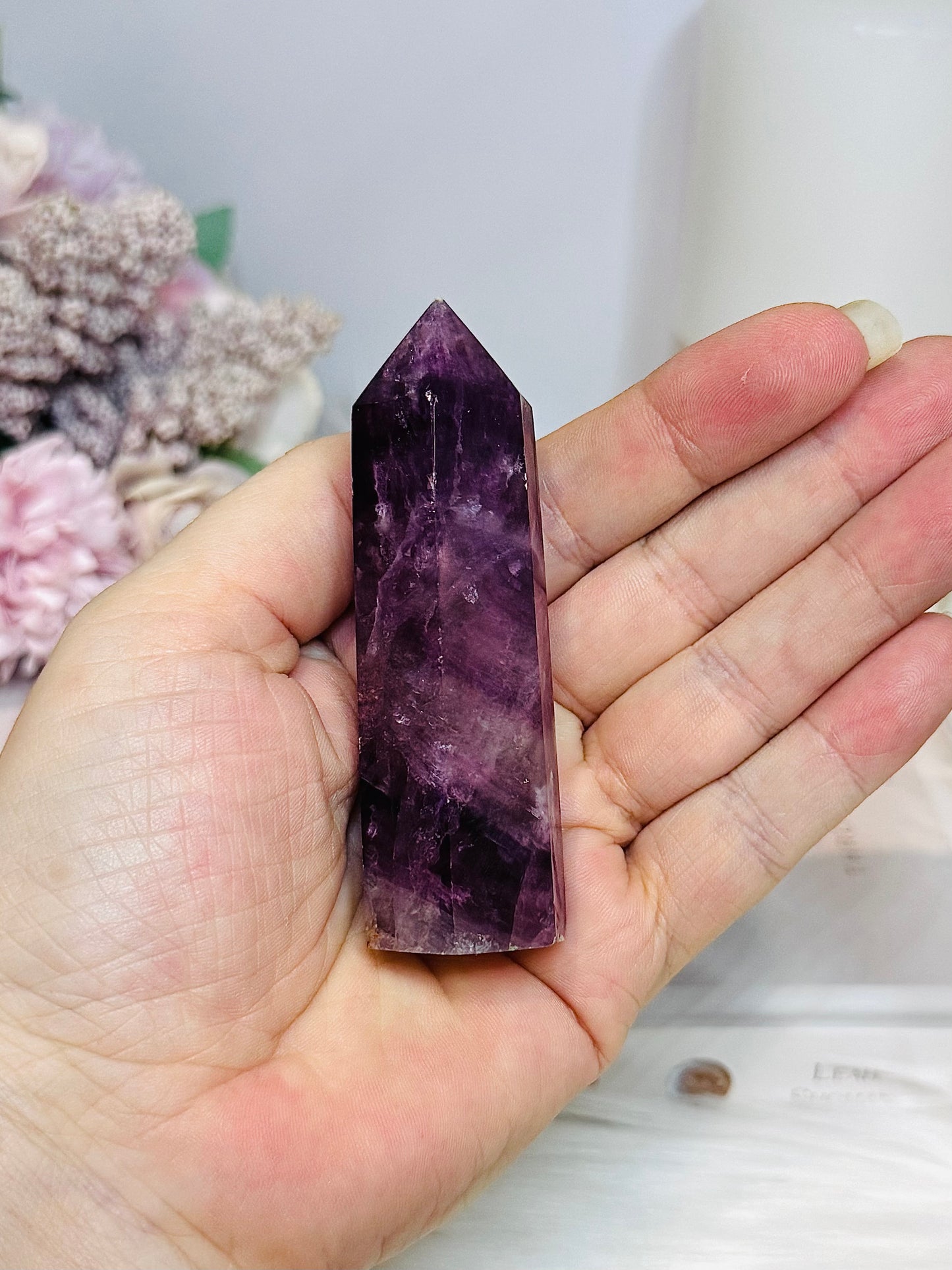 Purple Fluorite Tower 8.5cm
