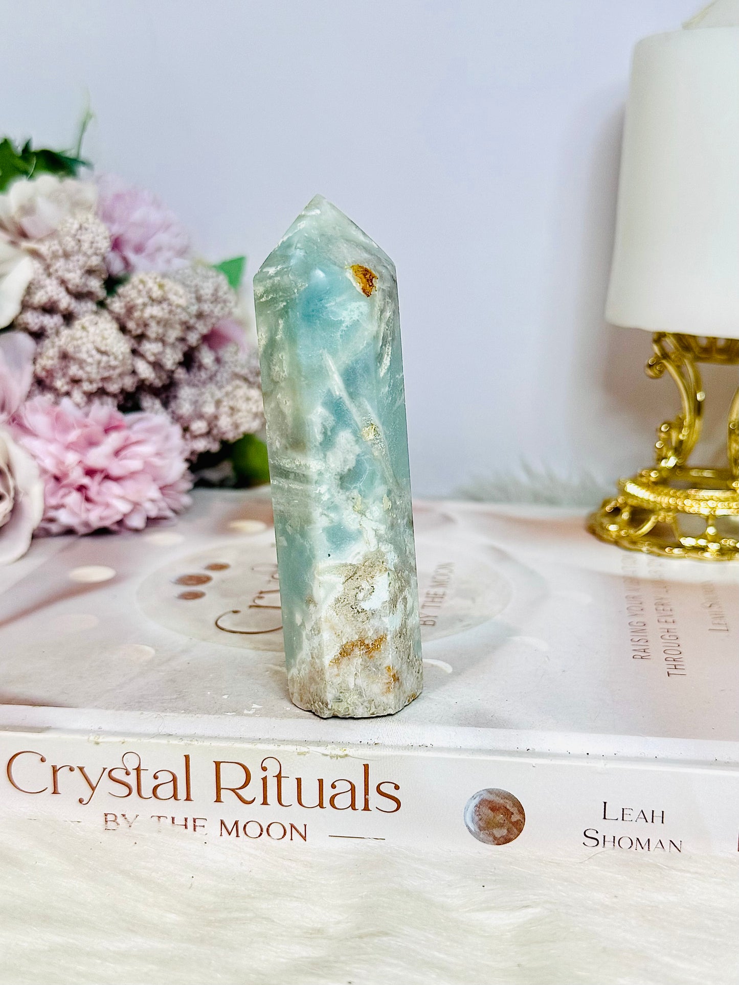 Sky Blue Quartz Tower 10cm