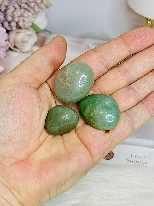 Set of 3 Green Aventurine Tumbles