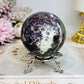 Large Pink Purple Tourmaline Sphere on Stand 328g