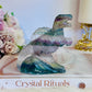 Rainbow Fluorite Dinosaur Carving 9cm