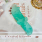 Beautifully Carved Green Fluorite Knife 13cm