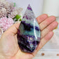 High Grade Large Fluorite Flame with Rainbows 11cm