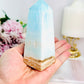 Absolutely Stunning High Grade Caribbean Calcite Chunky Obelisk | Tower 11.5cm