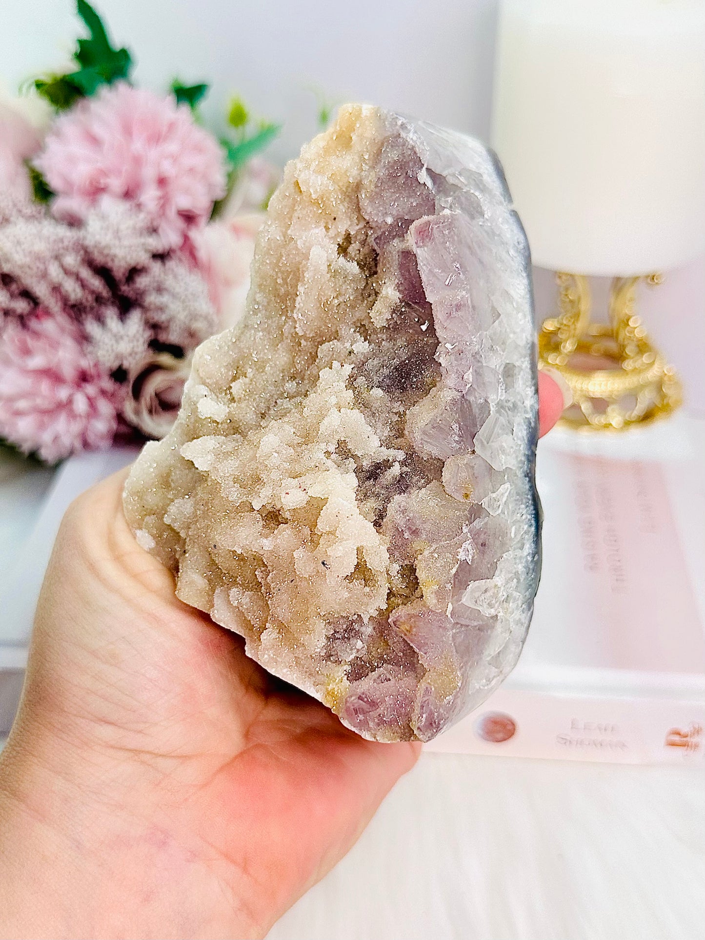 Truly Divine Sparkling Sugar Druzy Natural Pink Amethyst Cluster 559grams From Brazil ~ A Spectacular Piece