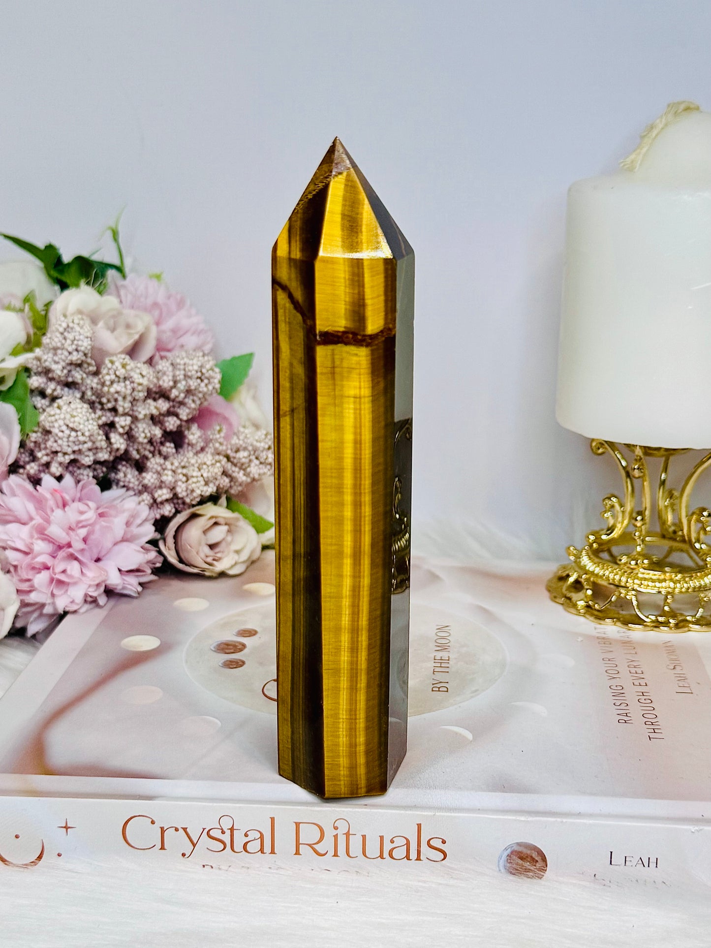 Large Tigers Eye Tower 15.5cm
