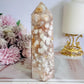 Stunning High Grade Druzy Flower Agate Chunky Tower 14.5cm