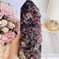 Absolutely Incredible Large Chunky 17cm Natural Druzy Purple Root Fluorite Tower