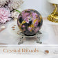 High Grade Pink Tourmaline Sphere on Stand 260g