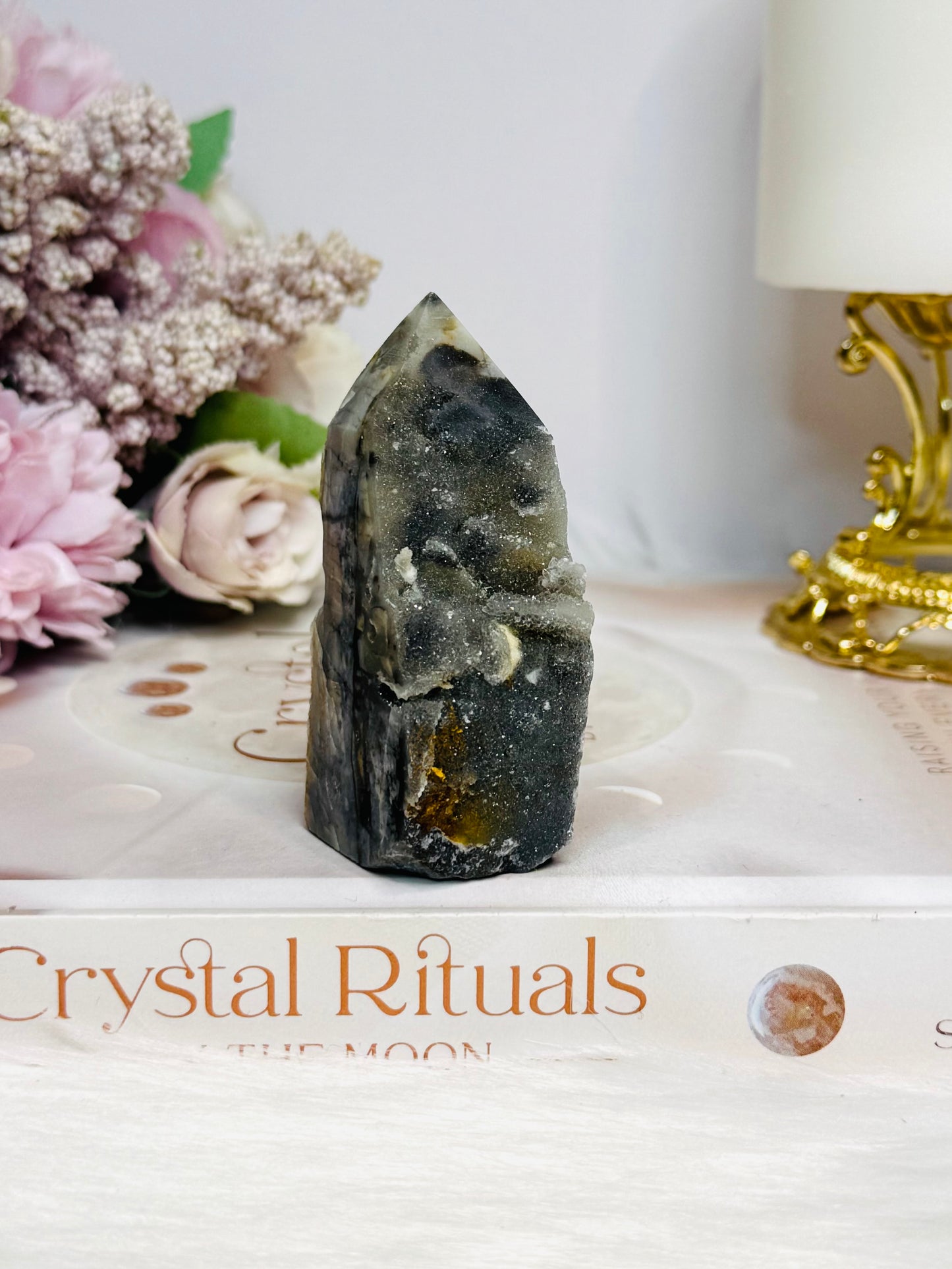 Sphalerite Druzy Tower 7cm