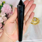 For Protection ~ 15cm Black Obsidian Wand | Obelisk Tower