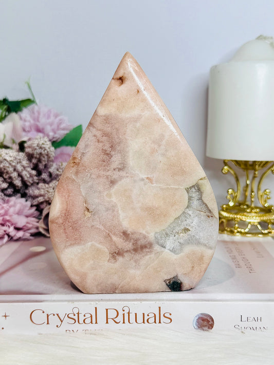 Large Pink Amethyst Carved Flame | Freeform 14cm 528g