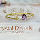 Brass & Amethyst Flower of Life Bangle