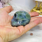 Moss Agate Carved Skull 5.5cm