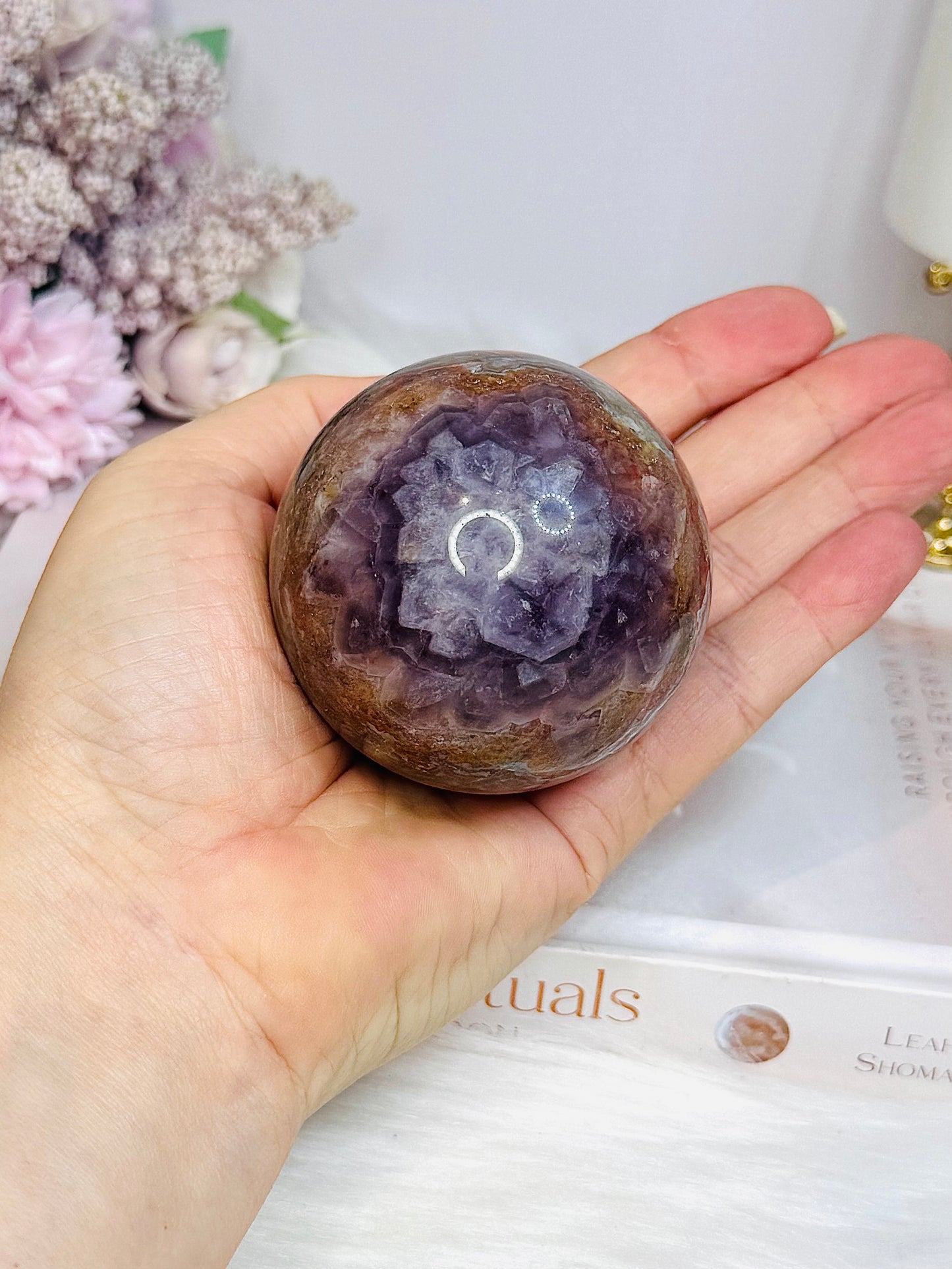 Crazy Lace Amethyst Sphere on Stand 308g