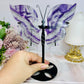 Large Rainbow Fluorite Butterfly Wings On Stand 19cm