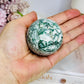 Druzy Moss Agate Sphere On Stand 172g
