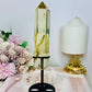 Citrine Tower 19cm Inc Stand (Cut in back of tower)