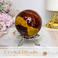 Large Mookaite Jasper Sphere on Stand 330g