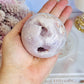 Gorgeous Large 392gram Pink Amethyst Druzy Sphere on Stand From Argentina