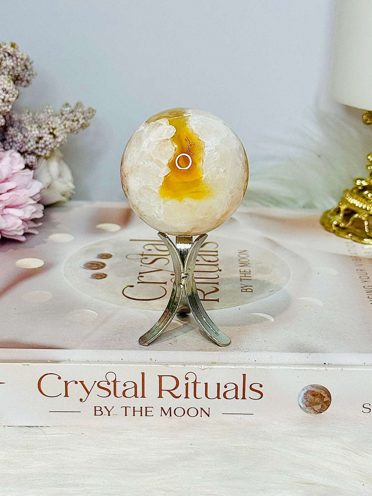 Carnelian Sphere on Stand 119g