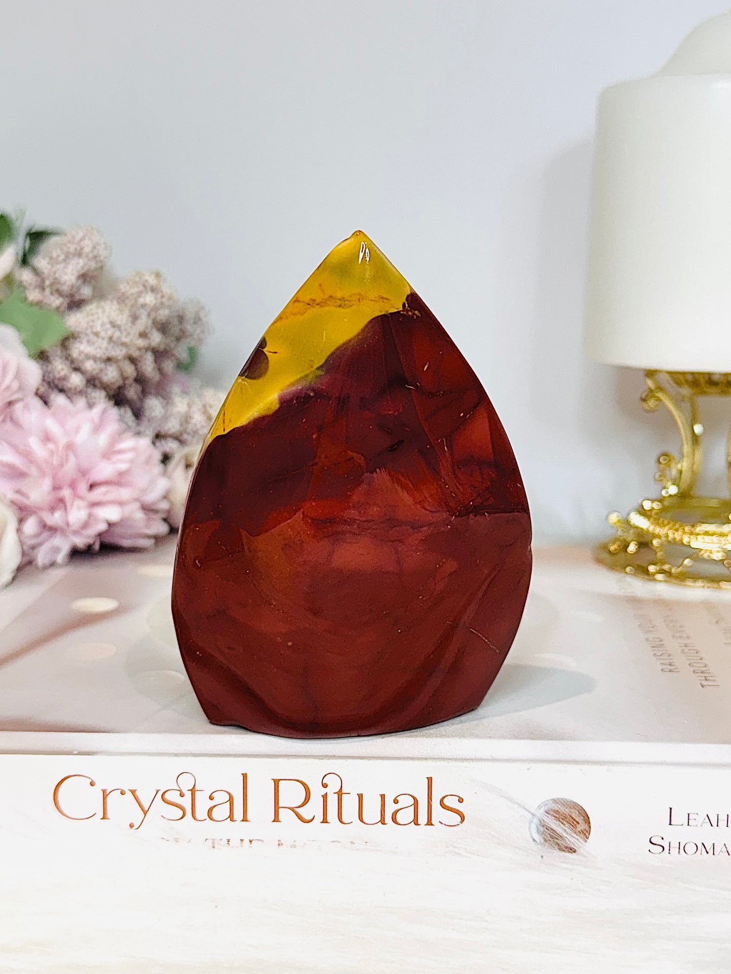 Mookaite Jasper Carved Flame 9.5cm