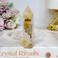 Dentrictic Leaf Rose Quartz Tower 8cm
