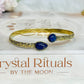 Lapis Lazuli Brass Cuff Bangle
