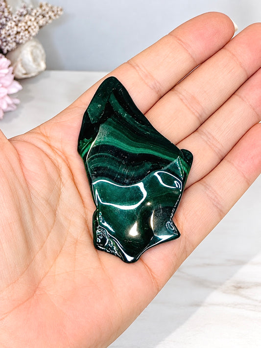 Natural Malachite Slice | Slab 7cm