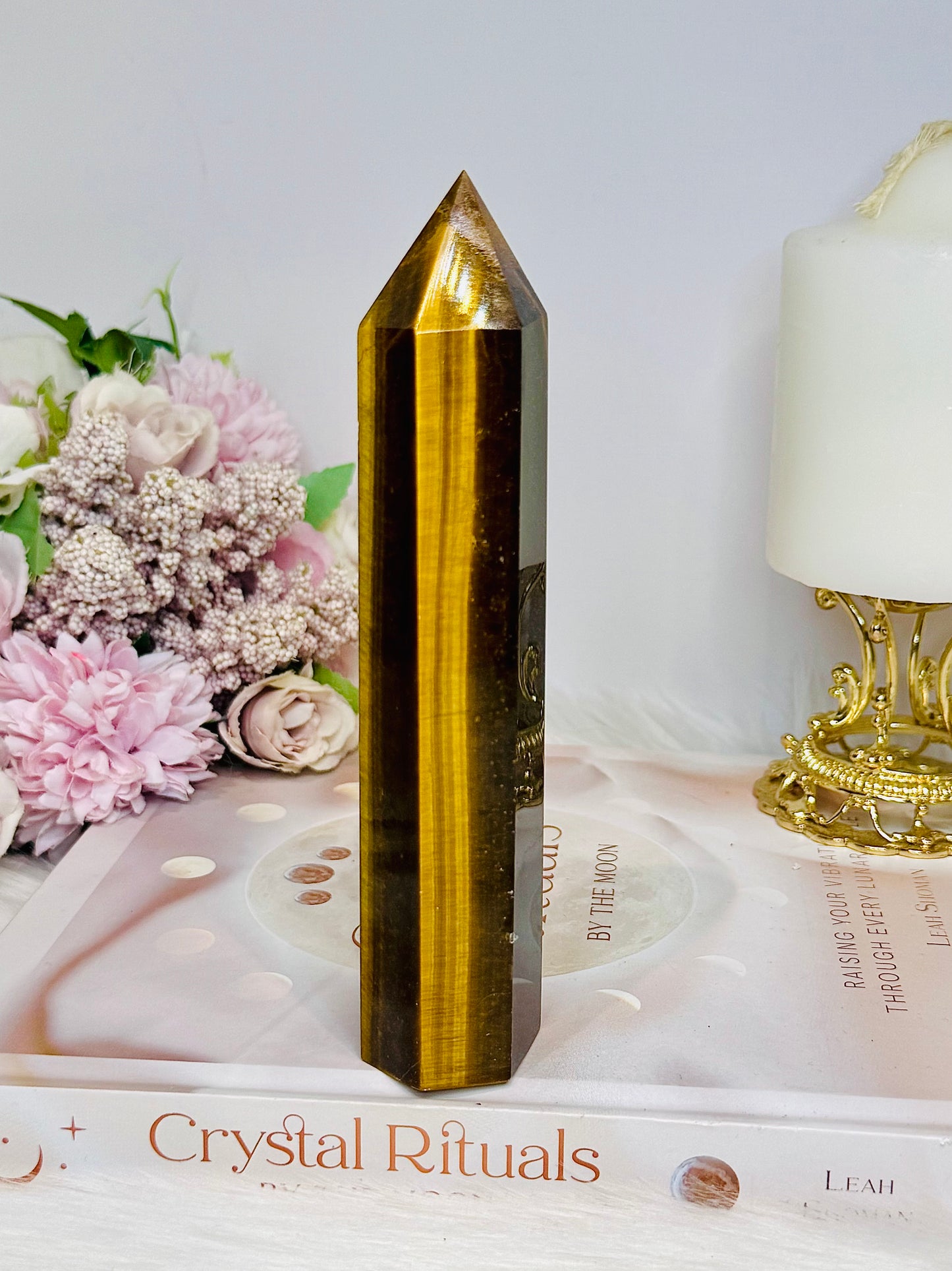 Large Tigers Eye Tower 15.5cm