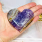Crazy Lace Amethyst Heart on Stand 7.5cm