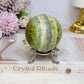 Green Calcite Sphere on Stand 338g