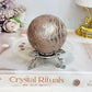 High Grade Moonstone X Sunstone Sphere On Stand 253g