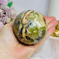 Large Money Agate Sphere on Stand 510g