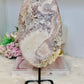 Huge Druzy Pink Amethyst Slab on Stand Full of Crystallisation 1.78KG 31cm