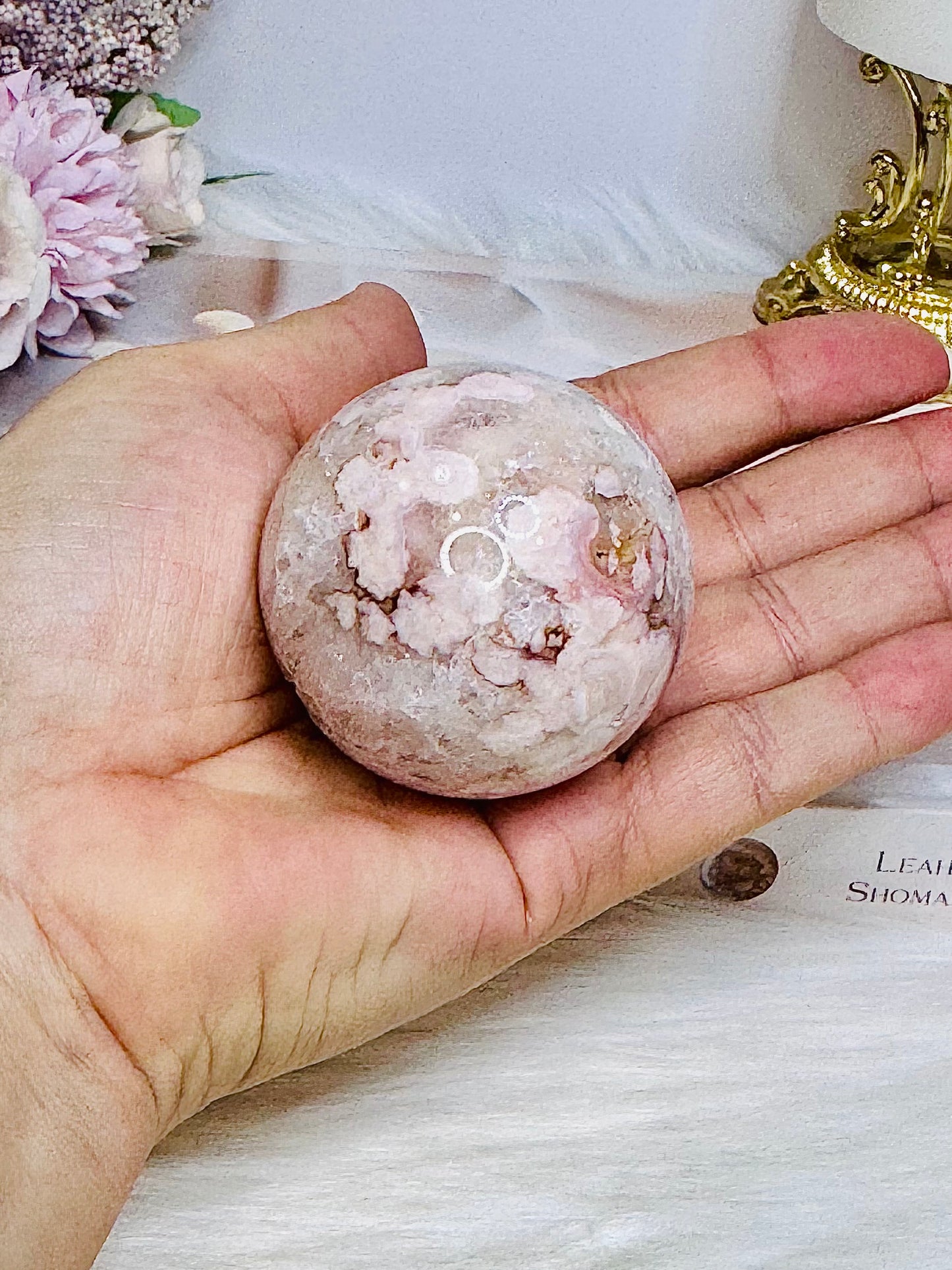 Pink Amethyst Sphere On Stand 182g