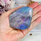 Natural Labradorite Polished Freeform With Gorgeous Pink Purple & Blue Flash 7cm