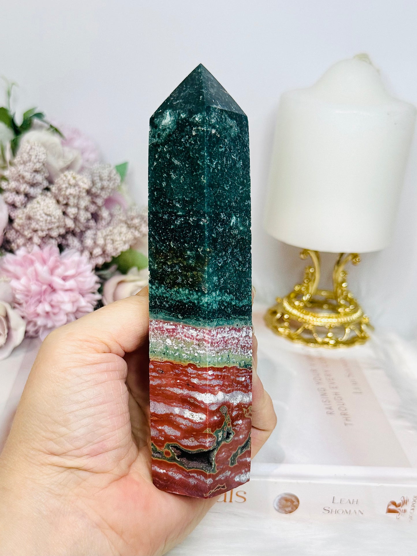 Ocean Jasper Druzy Tower 15.5cm