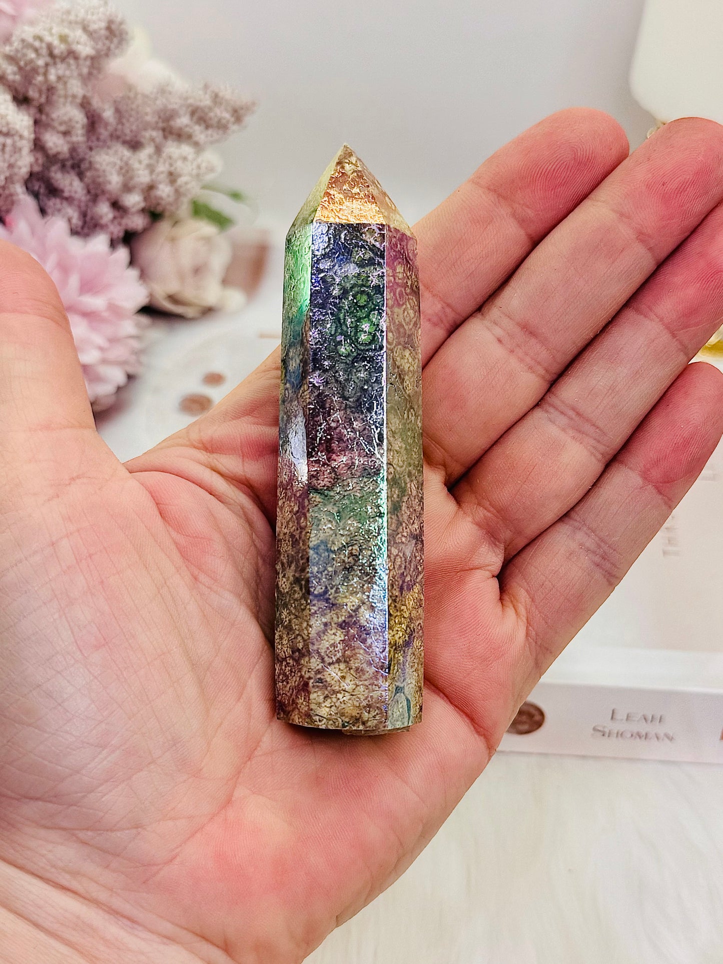 Stunning 9.5cm Aura Jasper Tower