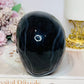 Huge Black Agate Carved Skull 11.5cm 1.24KG